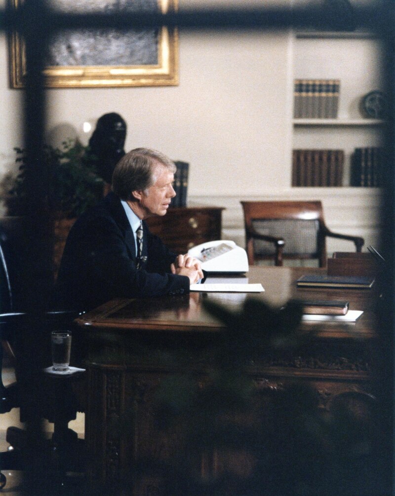 Jimmy Carter en el Despacho Oval de la Casa Blanca