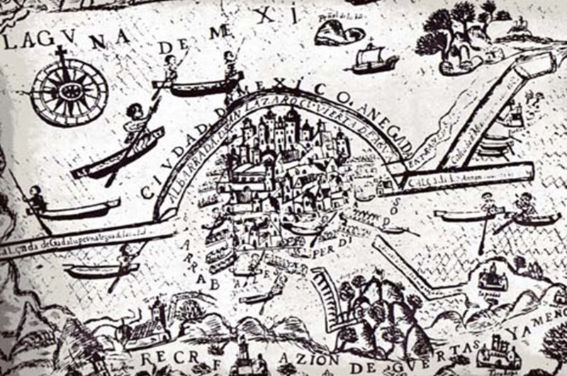 Mapa de la Ciudad de México en el siglo XVI