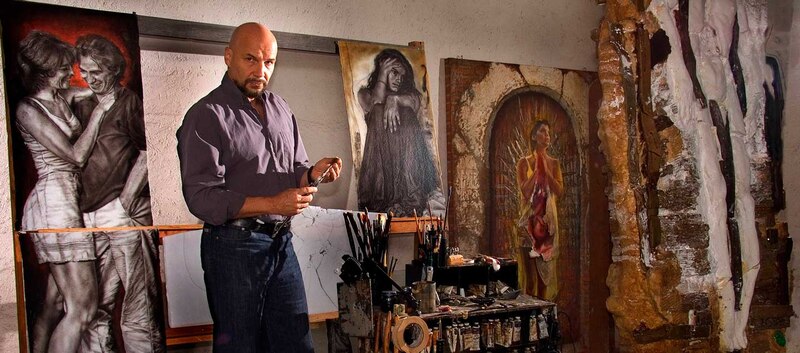Artista en su estudio