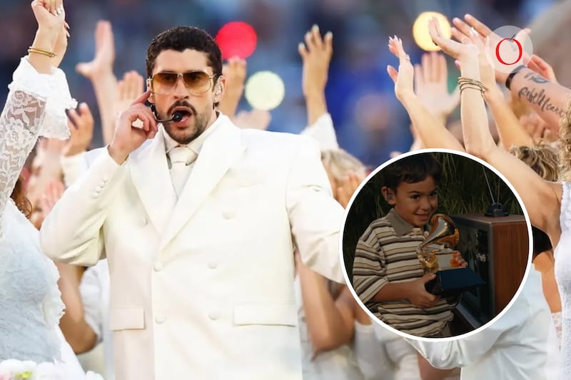 Identifican al niño que recibió el Grammy de Bad Bunny en el Superbowl 2026