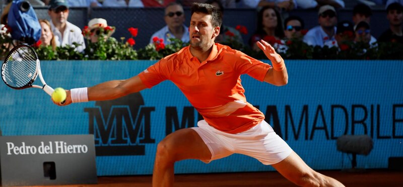 Novak Djokovic, el número uno del mundo, en acción durante el Mutua Madrid Open.