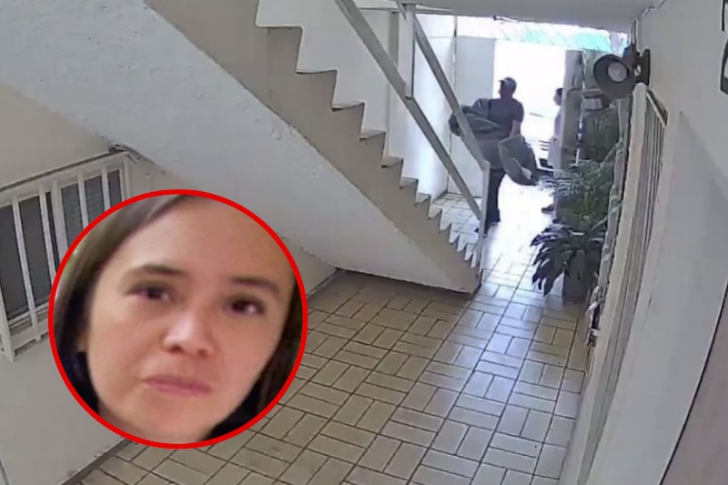 Captura de pantalla del video que circula en redes y la foto de Lorena Jacqueline