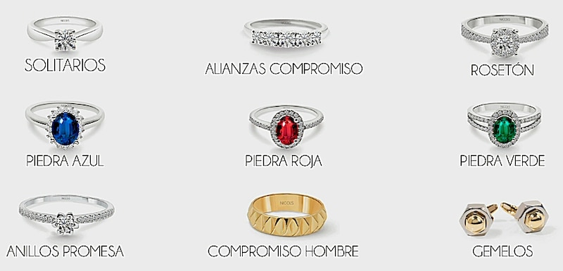 Anillos de compromiso y boda