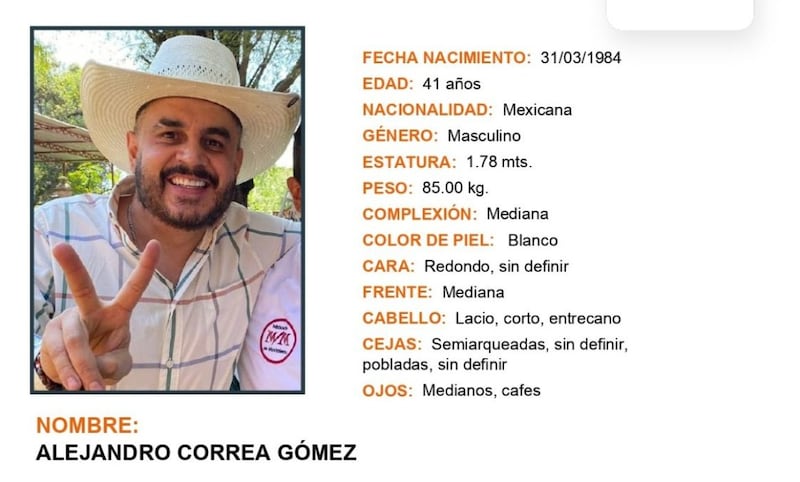 Ficha de búsqueda de Alejandro Correa Gómez