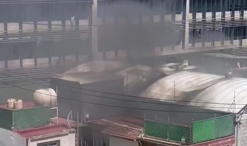 Incendio en un edificio de la Ciudad de México