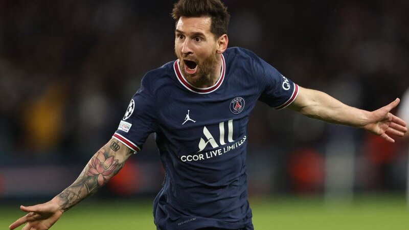 Lionel Messi celebra un gol con el París Saint-Germain