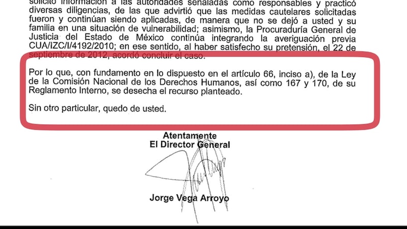 Title:
Oficio de la CNDH sobre el caso de Jorge Vega Arroyo