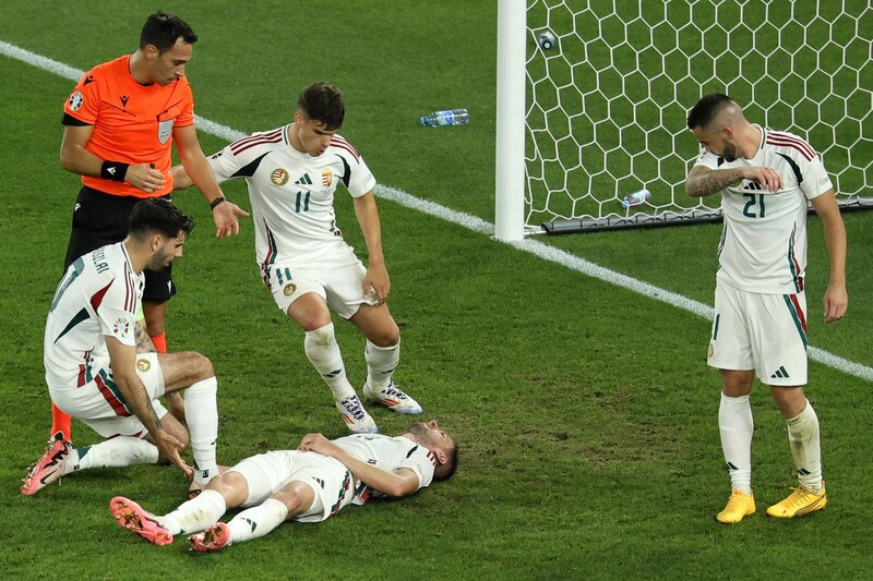 Jugador de fútbol lesionado