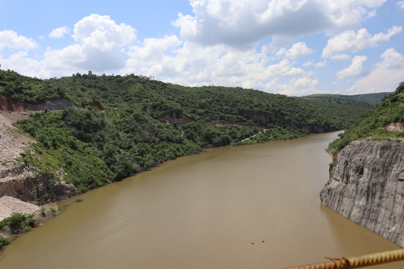 Río Verde represado en la cortina de El Zapotillo