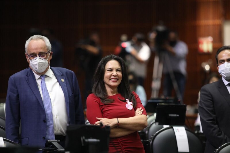 La presidenta de la Comunidad de Madrid, Isabel Díaz Ayuso, durante una sesión en la Asamblea de Madrid.