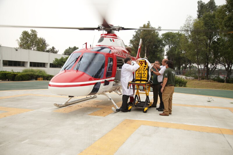 Rescate aéreo en helicóptero