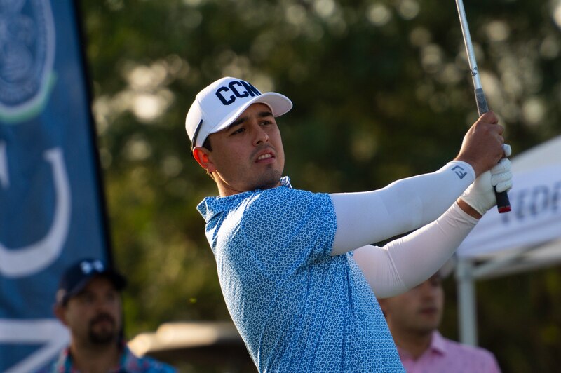 El golfista mexicano Abraham Ancer durante un torneo