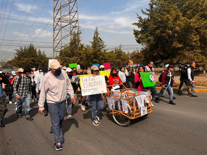 Marcha por la justicia para Claudio, un hombre asesinado en México