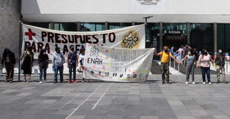 Protesta por el presupuesto de la ENAH