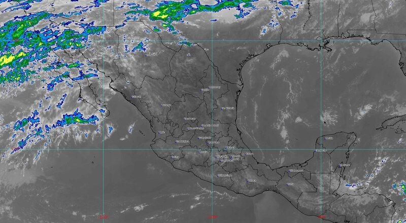 Imagen satelital de tope de nubes en México del 25 de noviembre del 2024
