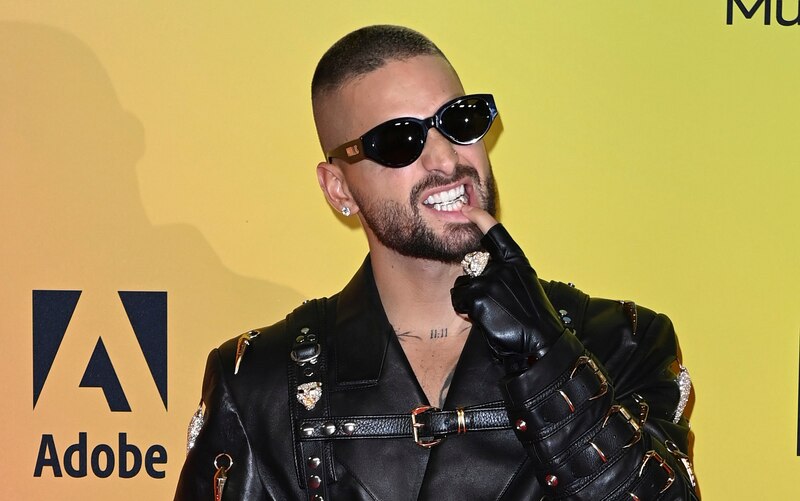 Maluma, el cantante colombiano, en la alfombra roja de los Premios Grammy Latinos 2022