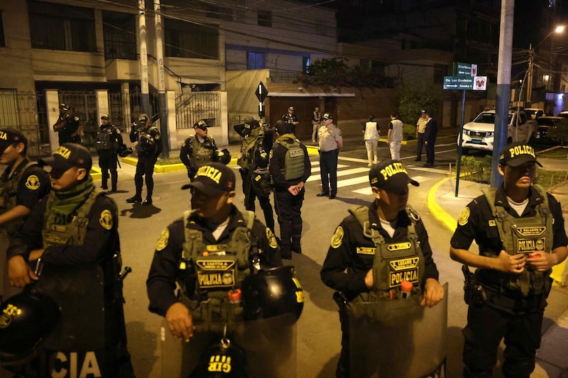 Title: Policías en la noche