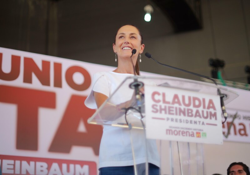 Claudia Sheinbaum, jefa de gobierno de la Ciudad de México, durante un discurso.