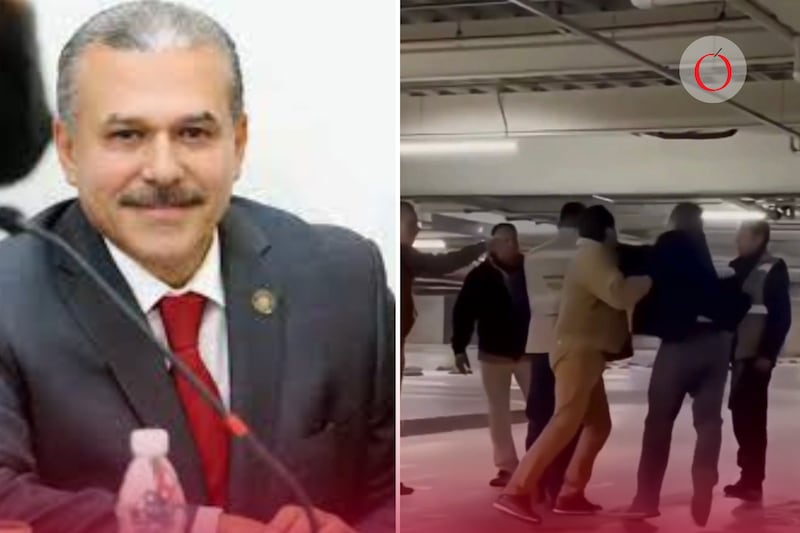 En una grabación aparece Ublester Santiago Pineda, diputado del PT, en aparente estado de ebriedad agrediendo a guardias en plaza de Metepec.