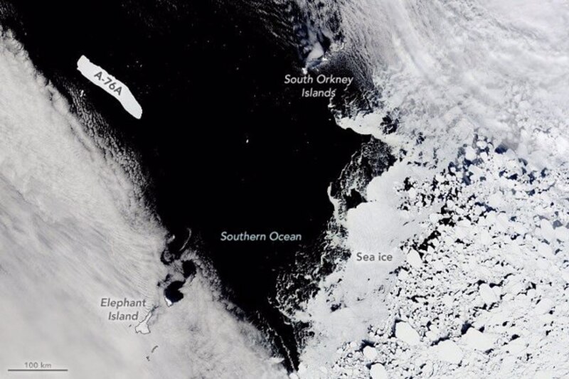 Iceberg A-76A en el Mar de Weddell