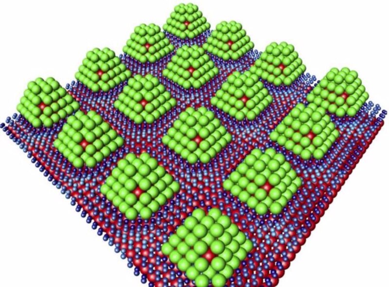 Estructura cristalina de una superrejilla de puntos cuánticos
