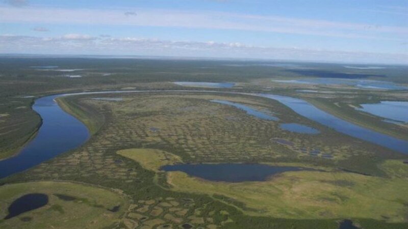 Sobrevolando el río Yukón en Alaska