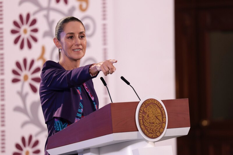 La Jefa de Gobierno de la Ciudad de México, Claudia Sheinbaum, durante una conferencia de prensa.