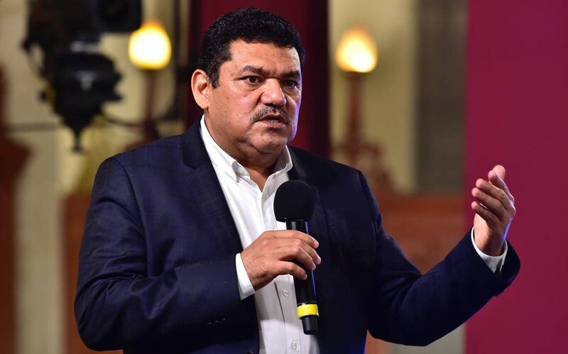 El presidente de Bolivia, Evo Morales, da un discurso.