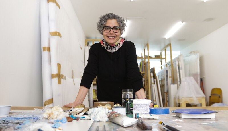 Artista en su estudio