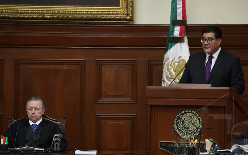 El presidente de la Suprema Corte de Justicia de la Nación, Arturo Zaldívar, durante una sesión del pleno.