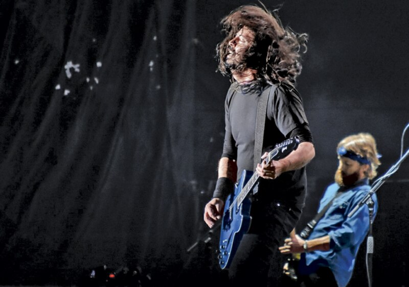Dave Grohl, vocalista de Foo Fighters, en concierto