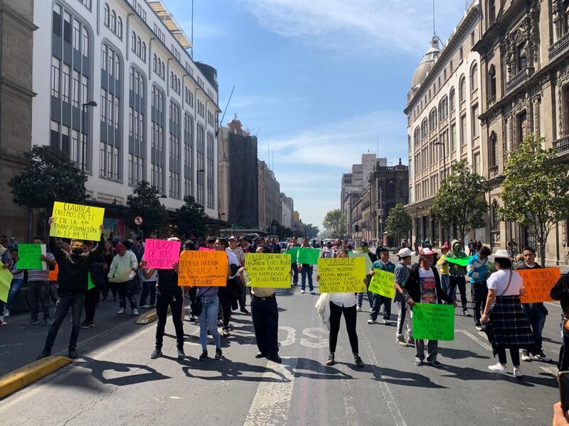 Protesta contra el gobierno de Claudia Sheinbaum en la Ciudad de México