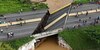 Por causa de las lluvias colapsa puente en principal autopista del oeste de Venezuela     