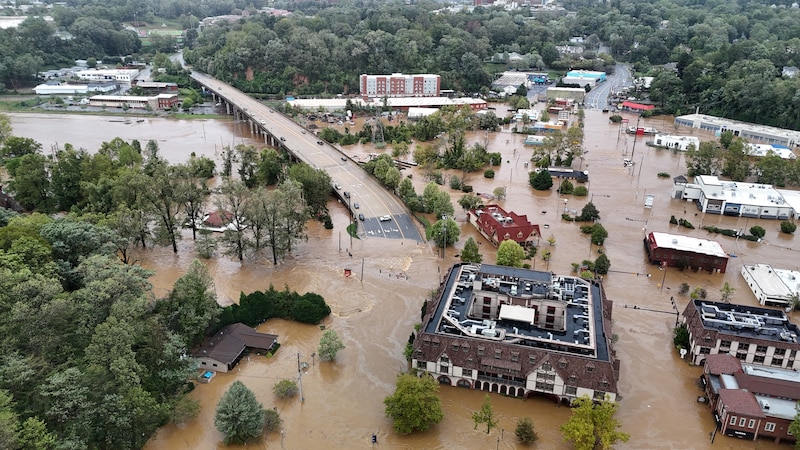 Inundaciones en Asheville, Carolina del Norte