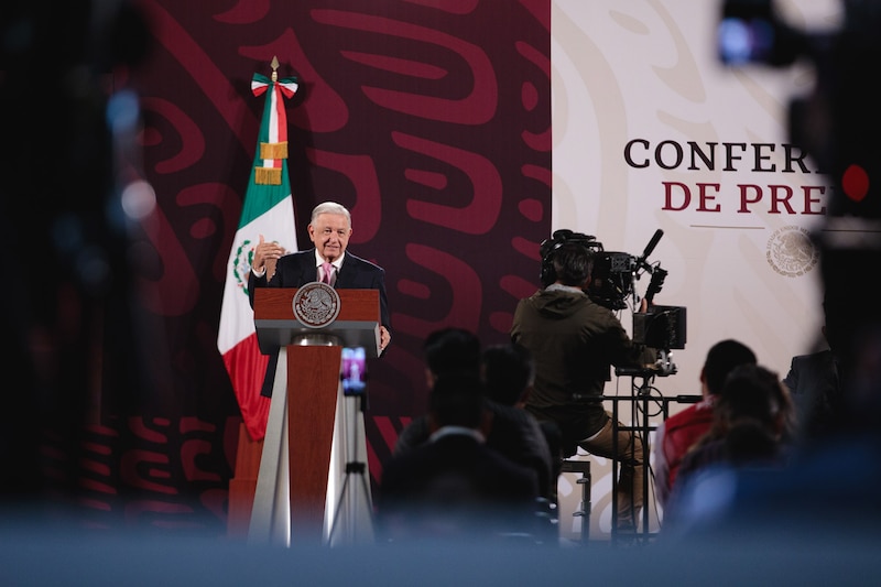 El presidente López Obrador da una conferencia de prensa