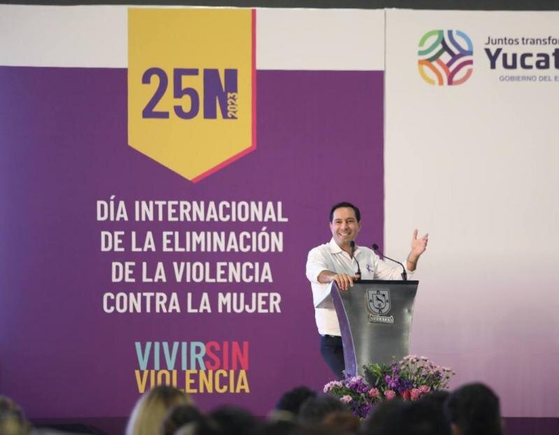 Mauricio Vila encabeza conmemoración del Día Internacional de la Eliminación de la Violencia contra la Mujer