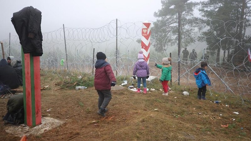 Niños migrantes en la frontera