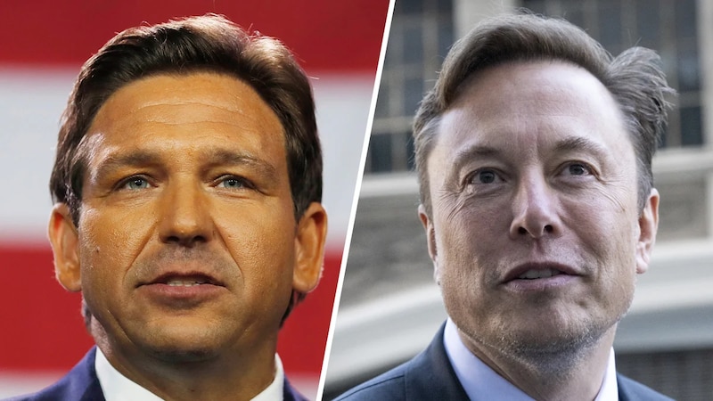 Elon Musk y Ron DeSantis