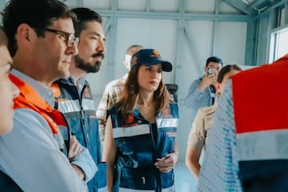 Supervisa Vero Delgadillo módulo de bomberos en Colomos