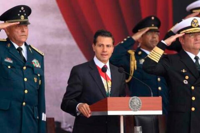 El presidente Enrique Peña Nieto durante un evento público.