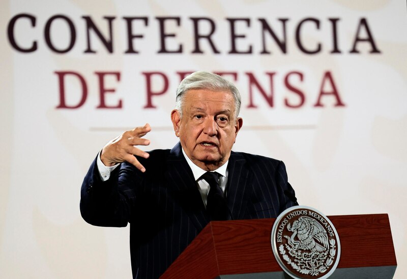 El presidente Andrés Manuel López Obrador durante una conferencia de prensa