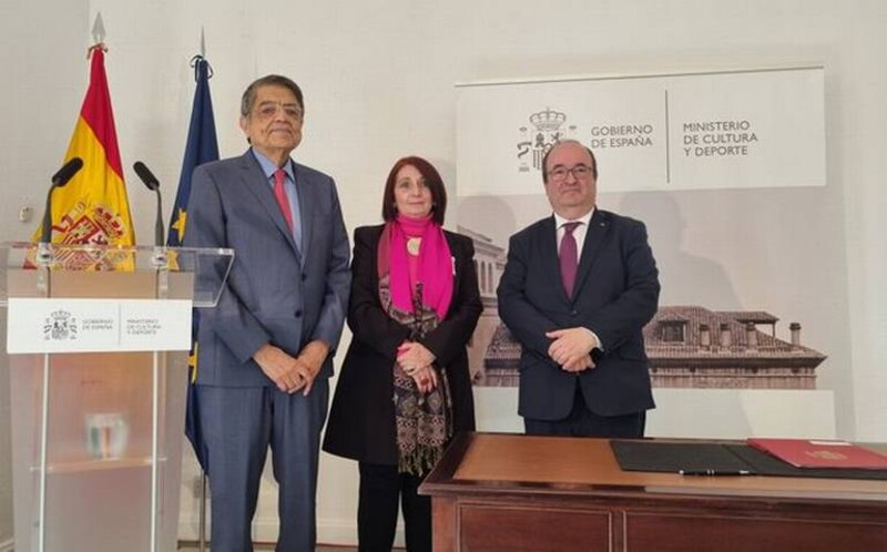 El ministro de Cultura y Deporte, Miquel Iceta, se reúne con el presidente de la Federación Española de Municipios y Provincias, Abel Caballero, y la ministra de Política Territorial y portavoz del Gobierno, Isabel Rodríguez.