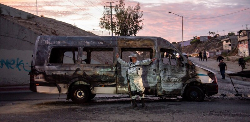 Disturbios en la frontera entre México y Estados Unidos