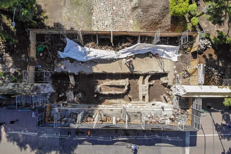 Excavación arqueológica en el Templo Mayor de la Ciudad de México