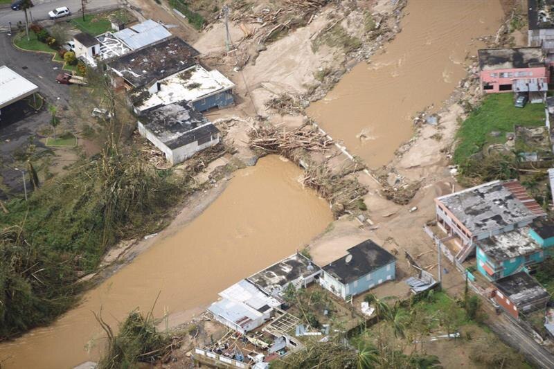 Inundaciones en Puerto Rico tras el huracán María