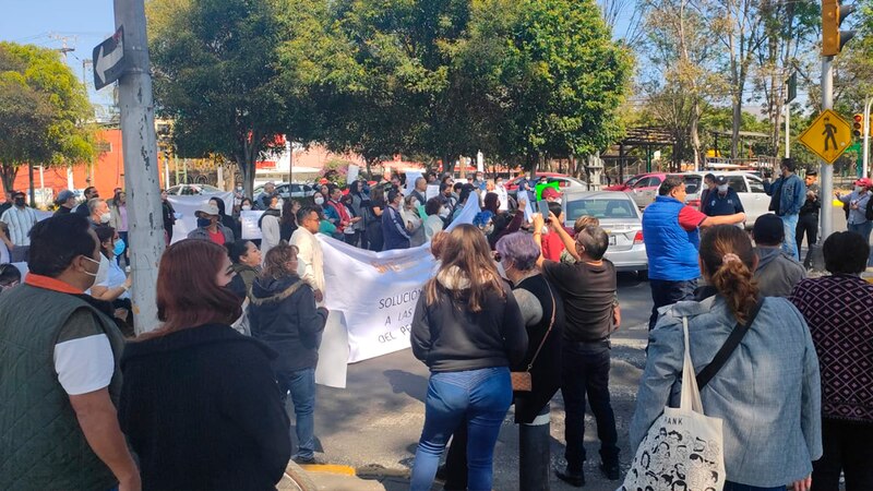 Protesta en la calle por las malas condiciones de vida
