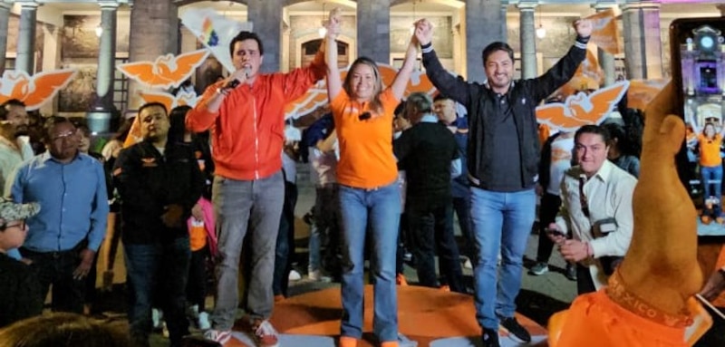 Líderes de Movimiento Ciudadano celebran el triunfo en las elecciones de Jalisco