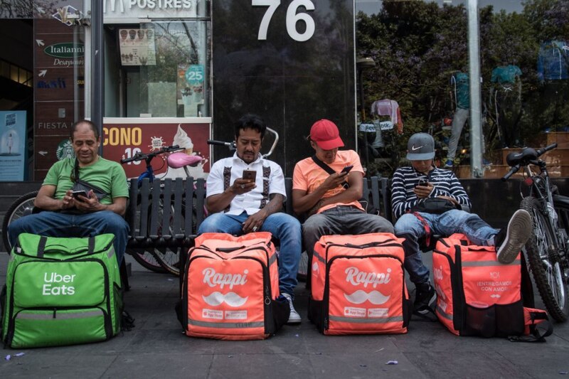 Repartidores de comida en México