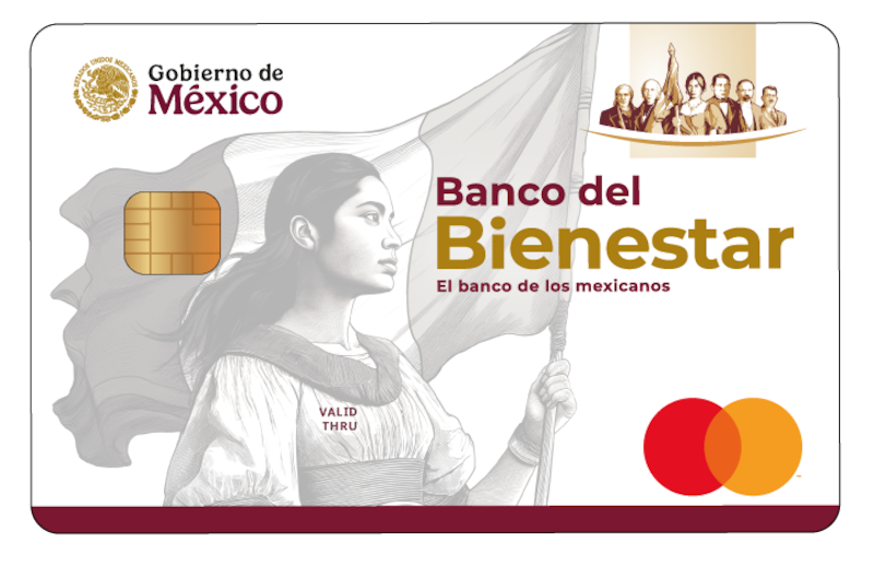 Nueva tarjeta del Banco del Bienestar 2025 con diseño renovado y logotipo de la joven mexicana.