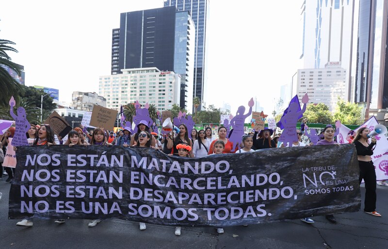 Protesta contra la violencia de género en México